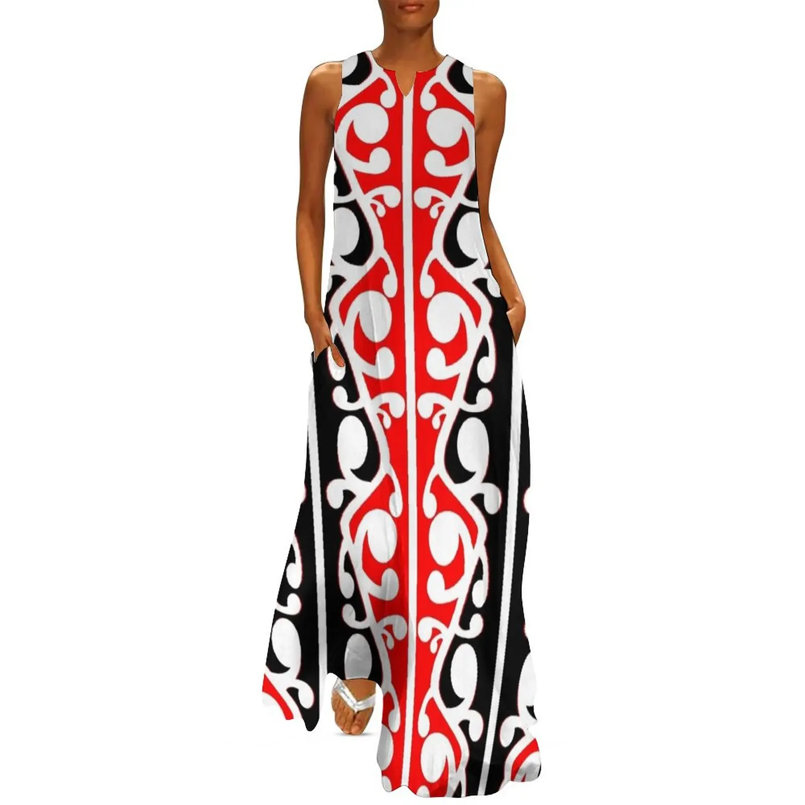 Maori Kowhaiwhai Traditional Pattern Long Dress loose women's dress clothing women summer 2025
Maori Kowhaiwhai Traditional Pattern Long Dress loose women's dress clothing women summer 2025