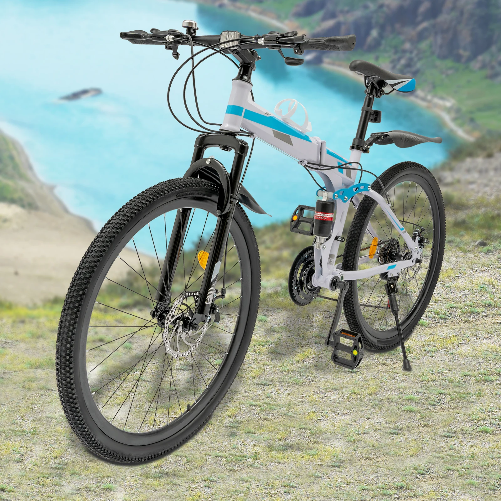 Dual Shock Absorbing System 21 Speed Foldable Mountain Bike with Seven Discs for Daily Commuting Fitness Off-road Challenges
Dual Shock Absorbing System 21 Speed Foldable Mountain Bike with Seven Discs for Daily Commuting Fitness Off-road Challenges