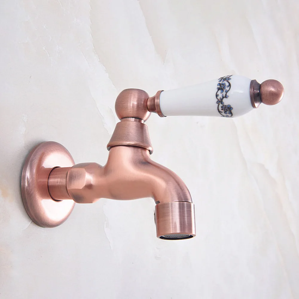 Antique Red Copper Wall Mounted Ceramic Handle Sink Mop Pool Faucet Water Tap tav331
Antique Red Copper Wall Mounted Ceramic Handle Sink Mop Pool Faucet Water Tap tav331