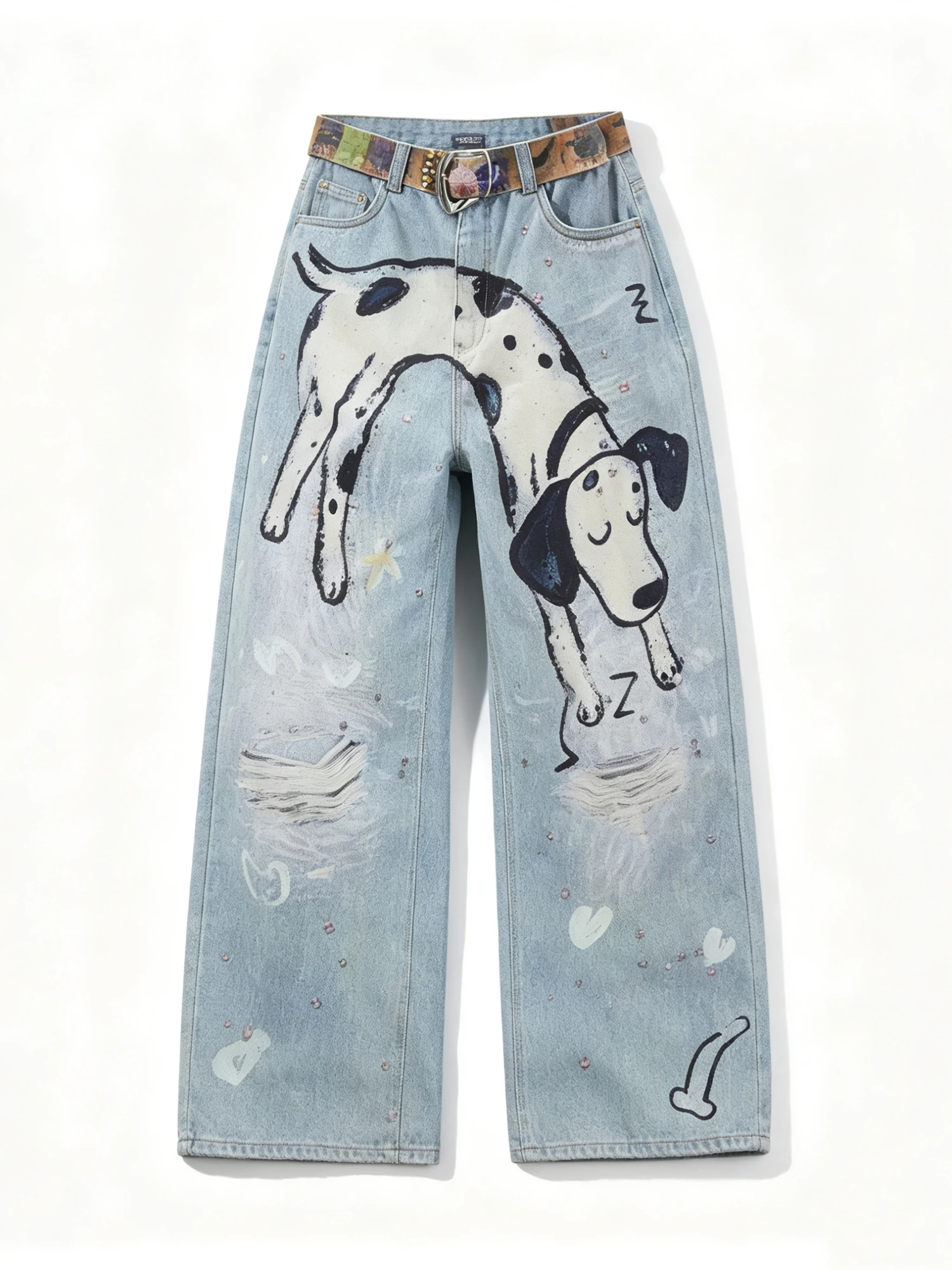 Women's Blue Dog Graffiti Jeans Vintage Hiphop Grunge Baggy Y2k Gyaru Denim Pants Washed BF Style Wide-Leg Denim Trousers 2026
Women's Blue Dog Graffiti Jeans Vintage Hiphop Grunge Baggy Y2k Gyaru Denim Pants Washed BF Style Wide-Leg Denim Trousers 2026