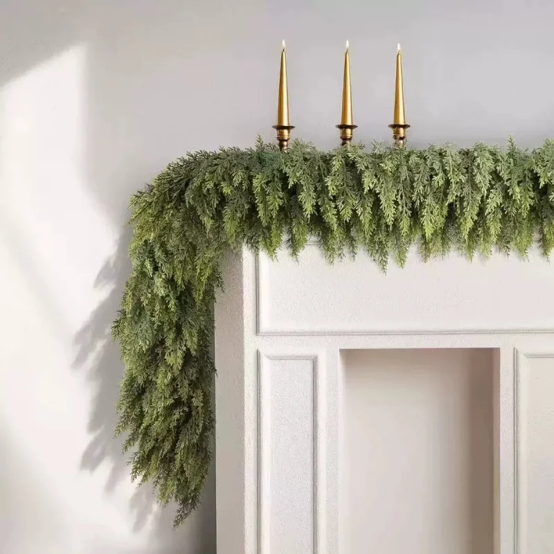 Hot Handmade Christmas Garland,Artificial Cedar Needles Green Seasonal Garland for Christmas TV Cabinet Winter Holiday Decor
Hot Handmade Christmas Garland,Artificial Cedar Needles Green Seasonal Garland for Christmas TV Cabinet Winter Holiday Decor