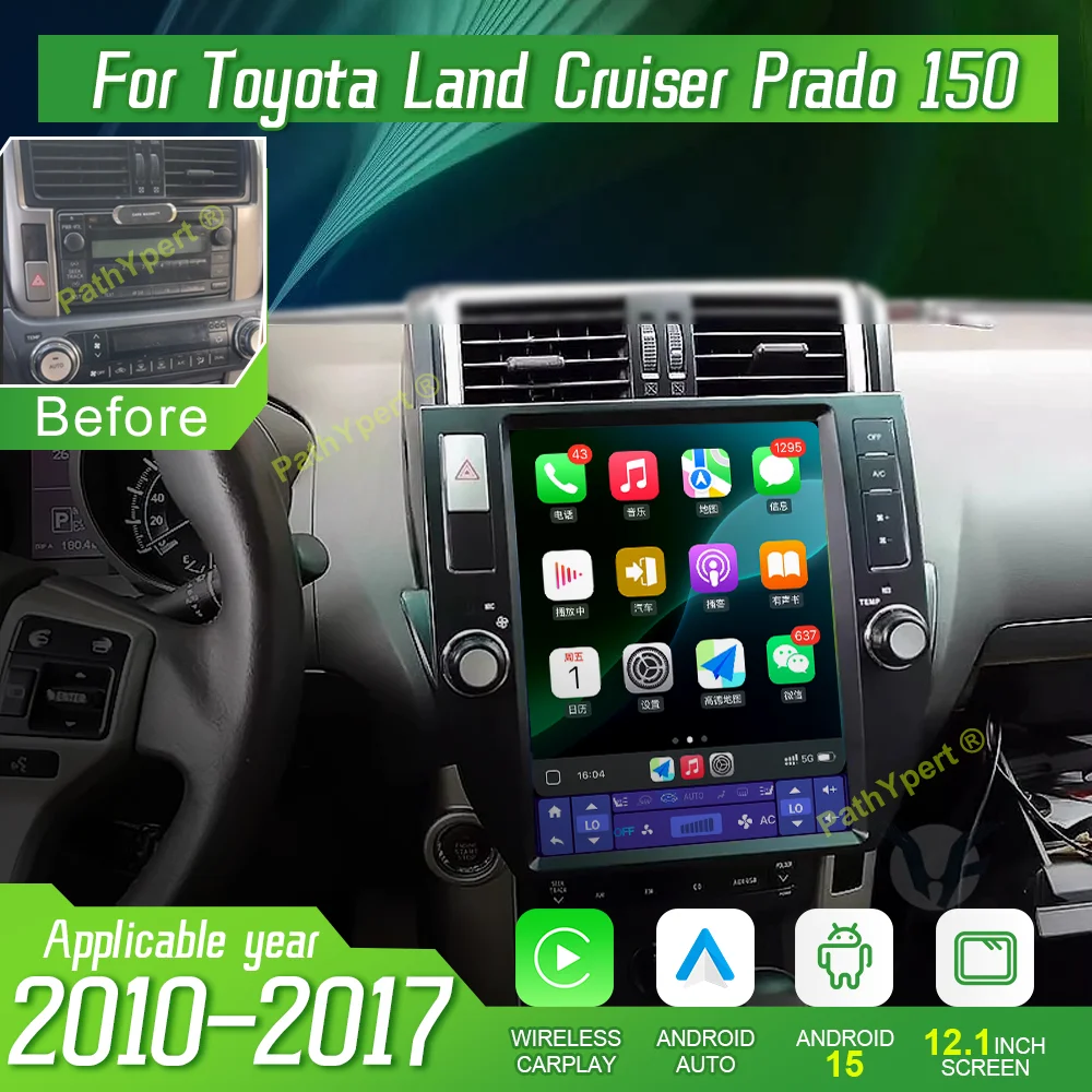 Android 15 Tesla Screen For Toyota Land Cruiser Prado 150 2010-2017 Car Radio Multimedia Player Wireless Carplay Auto Bluetooth
Android 15 Tesla Screen For Toyota Land Cruiser Prado 150 2010-2017 Car Radio Multimedia Player Wireless Carplay Auto Bluetooth