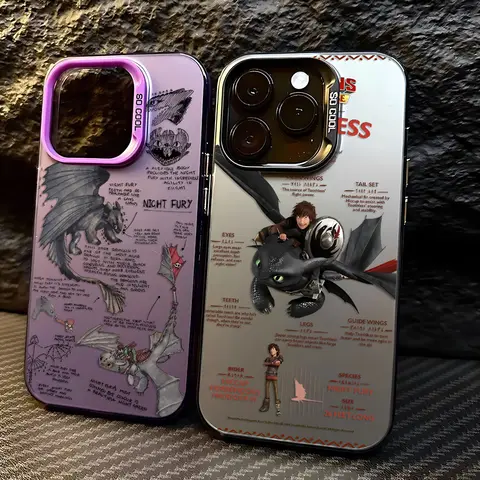 Lovely couple Toothless Fury Dragon Phone Case for Xiaomi Mi 14 13 12 11 Lite Poco X7 X6 F6 F5 X5 F4 F3 X3 GT Pro 5G Back Cover