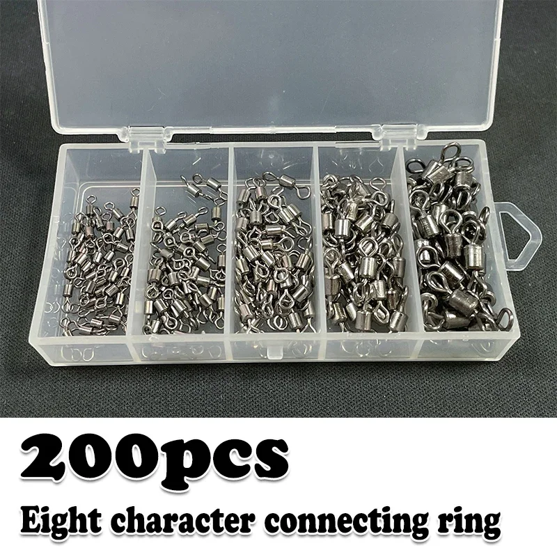 200PCS Fishing Swivels And Carabiners Swivels For Fishing Ball Bearing Solid Rings Hook Swivels For Fishing Carp Accessories
200PCS Fishing Swivels And Carabiners Swivels For Fishing Ball Bearing Solid Rings Hook Swivels For Fishing Carp Accessories
