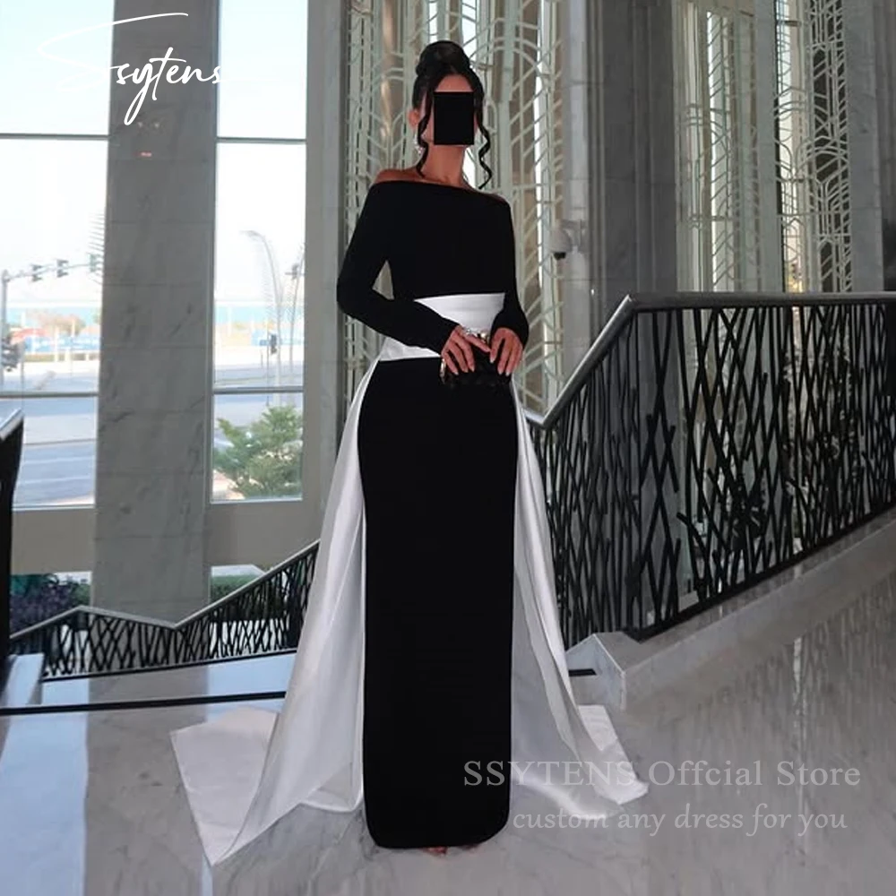 SSYTENS Elegant Off Shoulder Prom Gowns Women Black and White Long Party Evening Dress Floor Special Occasion Dresses Customized
SSYTENS Elegant Off Shoulder Prom Gowns Women Black and White Long Party Evening Dress Floor Special Occasion Dresses Customized