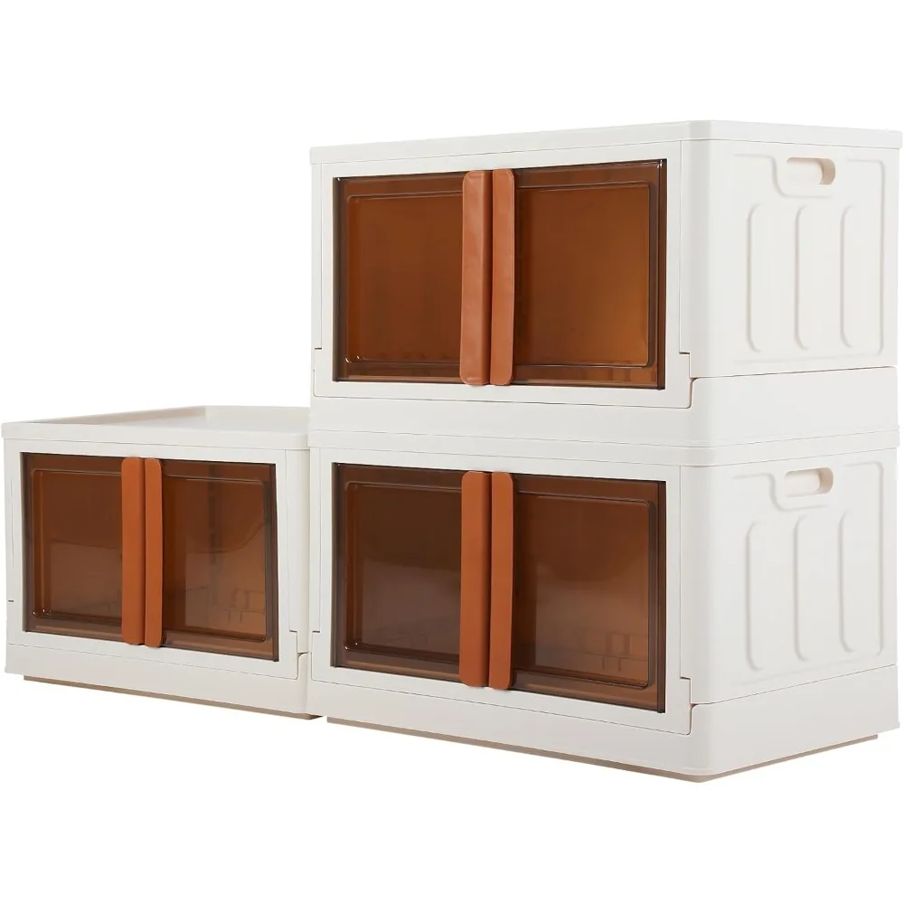 Folding Storage Bins with Wheels, 3 Pcs Stackable and Removable Lidded Closet Organizer, Space Saving for Living Room
Folding Storage Bins with Wheels, 3 Pcs Stackable and Removable Lidded Closet Organizer, Space Saving for Living Room
