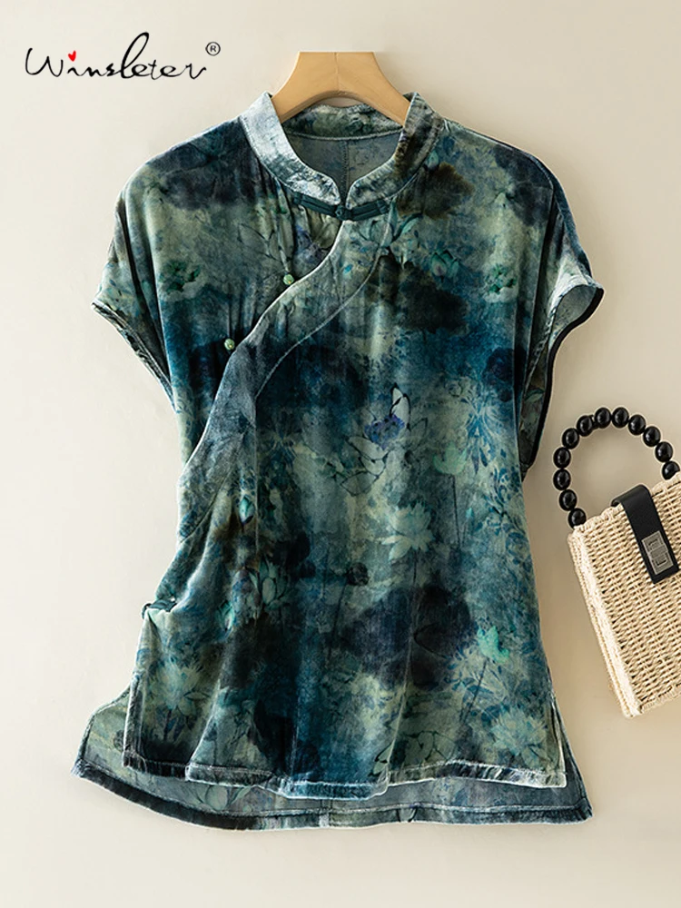 Winsleter-Bottom 100% Silk Elegant Velvet Shirt, Woman Stand Short Sleeve Print, Retro Commute Blouse, 2025 Autumn New T58236CC
Winsleter-Bottom 100% Silk Elegant Velvet Shirt, Woman Stand Short Sleeve Print, Retro Commute Blouse, 2025 Autumn New T58236CC