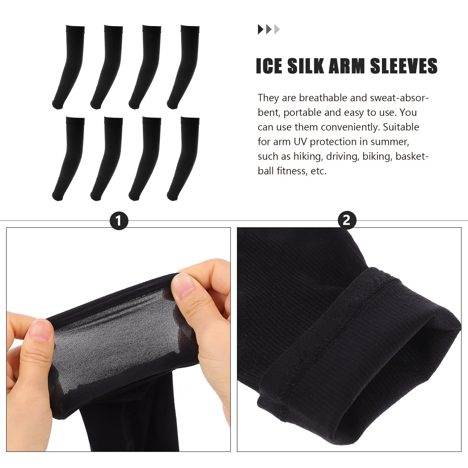 4 пары солнцезащитных рукавов из ледяного шелка с охлаждающим эффектом и защитой от УФ-излучения для занятий спортом на открытом воздухе, походов, вождения, езды на велосипеде, фитнеса
4 пары солнцезащитных рукавов из ледяного шелка с охлаждающим эффектом и защитой от УФ-излучения для занятий спортом на открытом воздухе, походов, вождения, езды на велосипеде, фитнеса