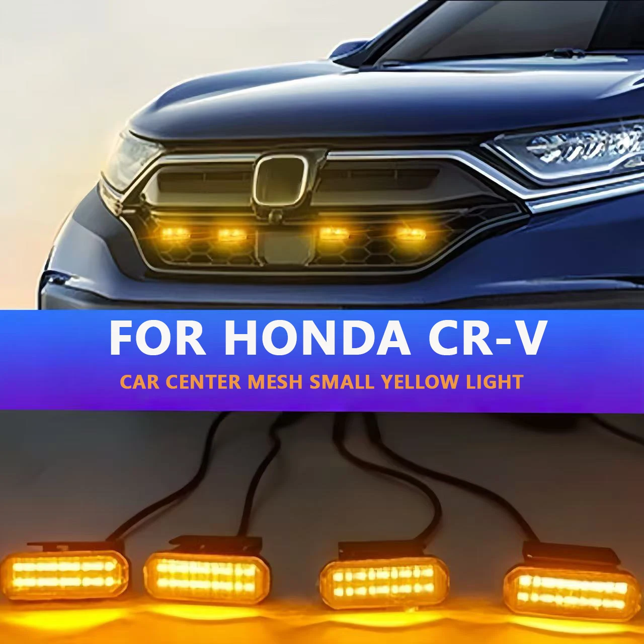 LED Car Lights Front LED Grille Lights With Harness Eagle Eye Lamp For HONDA CR-V center mesh small yellow light Accessories
LED Car Lights Front LED Grille Lights With Harness Eagle Eye Lamp For HONDA CR-V center mesh small yellow light Accessories