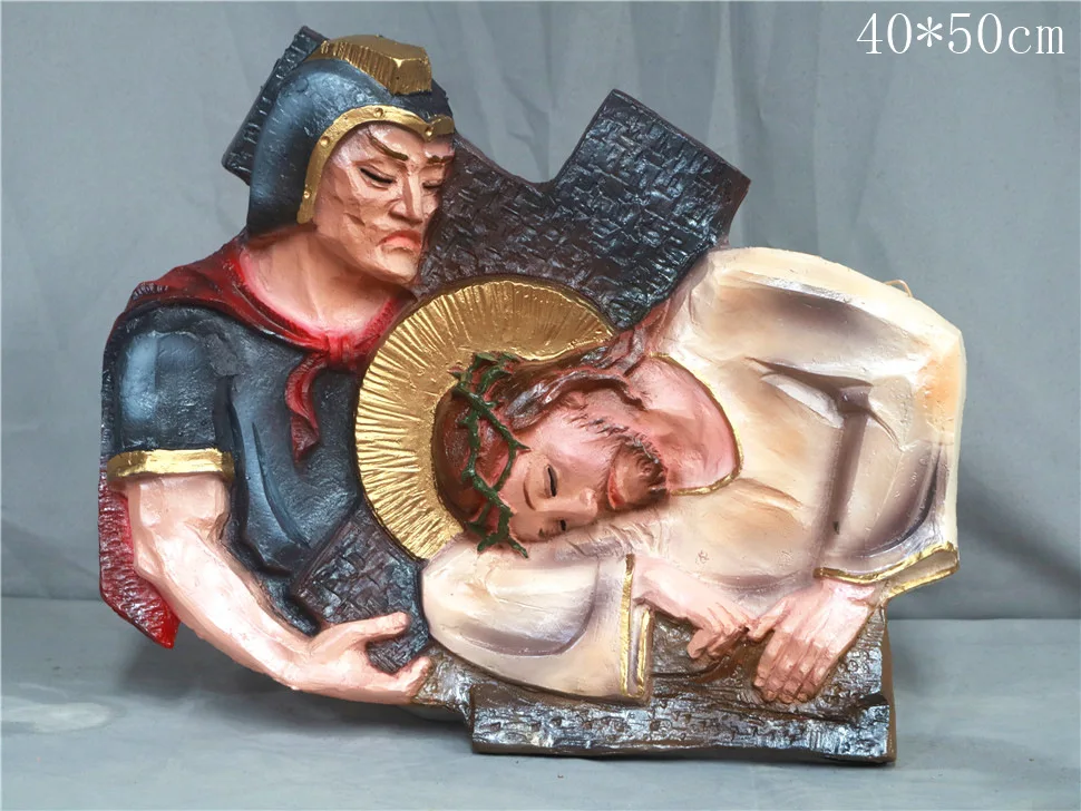 Cross-border 40 * 50cm suffering 14 main suffering road decoration pendants church decoration imitation copper retro color lacqu
Cross-border 40 * 50cm suffering 14 main suffering road decoration pendants church decoration imitation copper retro color lacqu