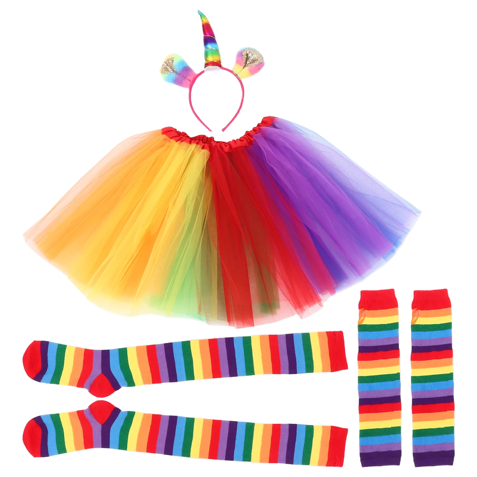Rainbow Tutu Suit Ballet Skirt Photography Dressy Blouses Elastic Waistband Women Party Halloween Costumes Tulle Layers
Rainbow Tutu Suit Ballet Skirt Photography Dressy Blouses Elastic Waistband Women Party Halloween Costumes Tulle Layers