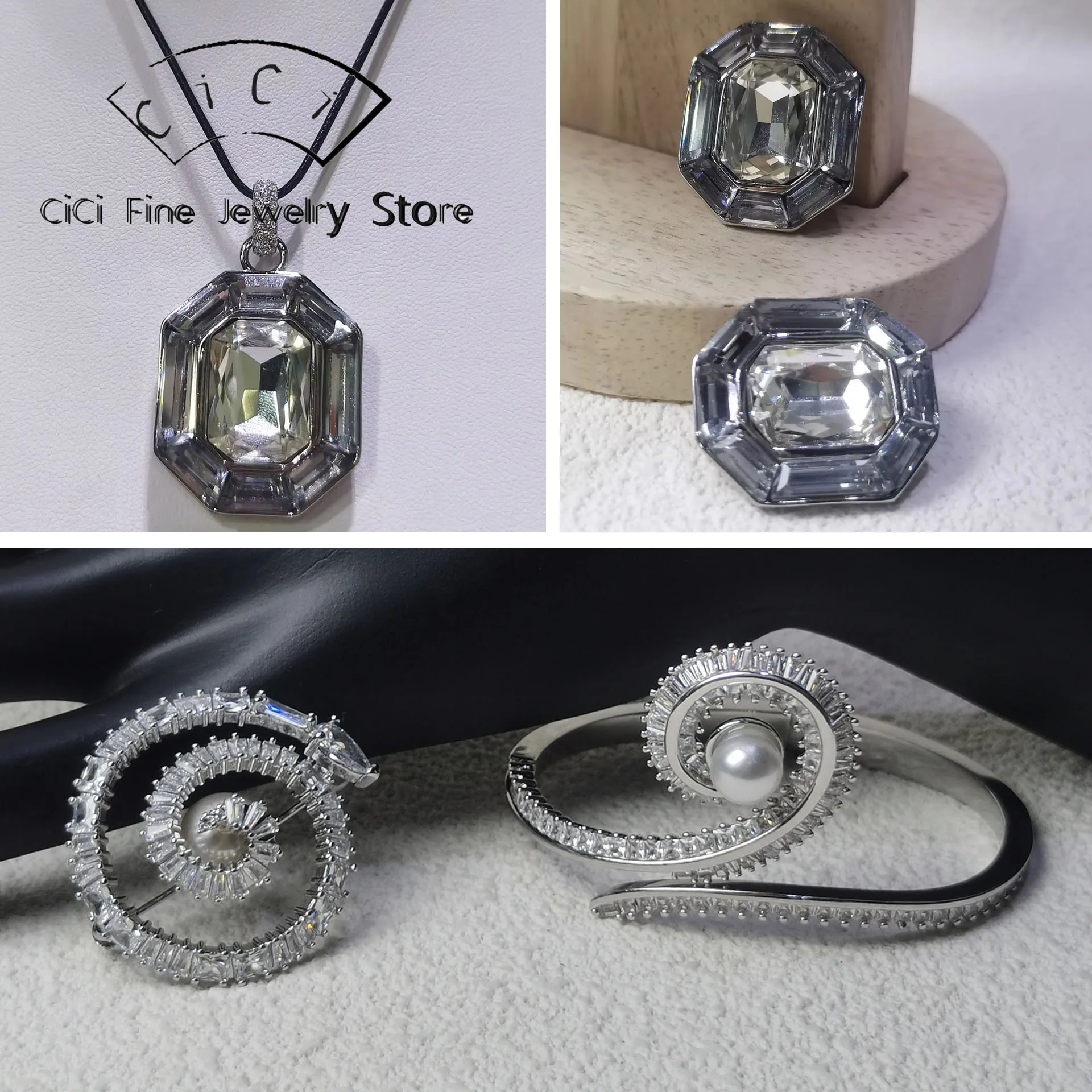 2025 Original Luxury Cut Octagonal White Crystal for Women Jewelry Set Fashion Stainless Steel Necklace Earrings Bracelet Ring
2025 Original Luxury Cut Octagonal White Crystal for Women Jewelry Set Fashion Stainless Steel Necklace Earrings Bracelet Ring