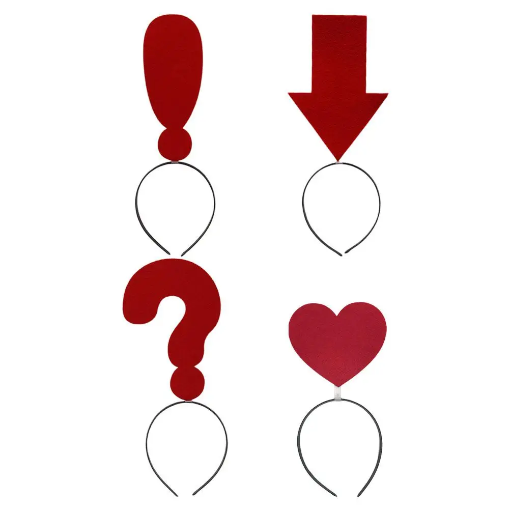 4Pcs Heart Arrow Exclamation Mark Headbands Women Party Costume Wedding Supplies Comfortable Material Wash Face Hairband
4Pcs Heart Arrow Exclamation Mark Headbands Women Party Costume Wedding Supplies Comfortable Material Wash Face Hairband