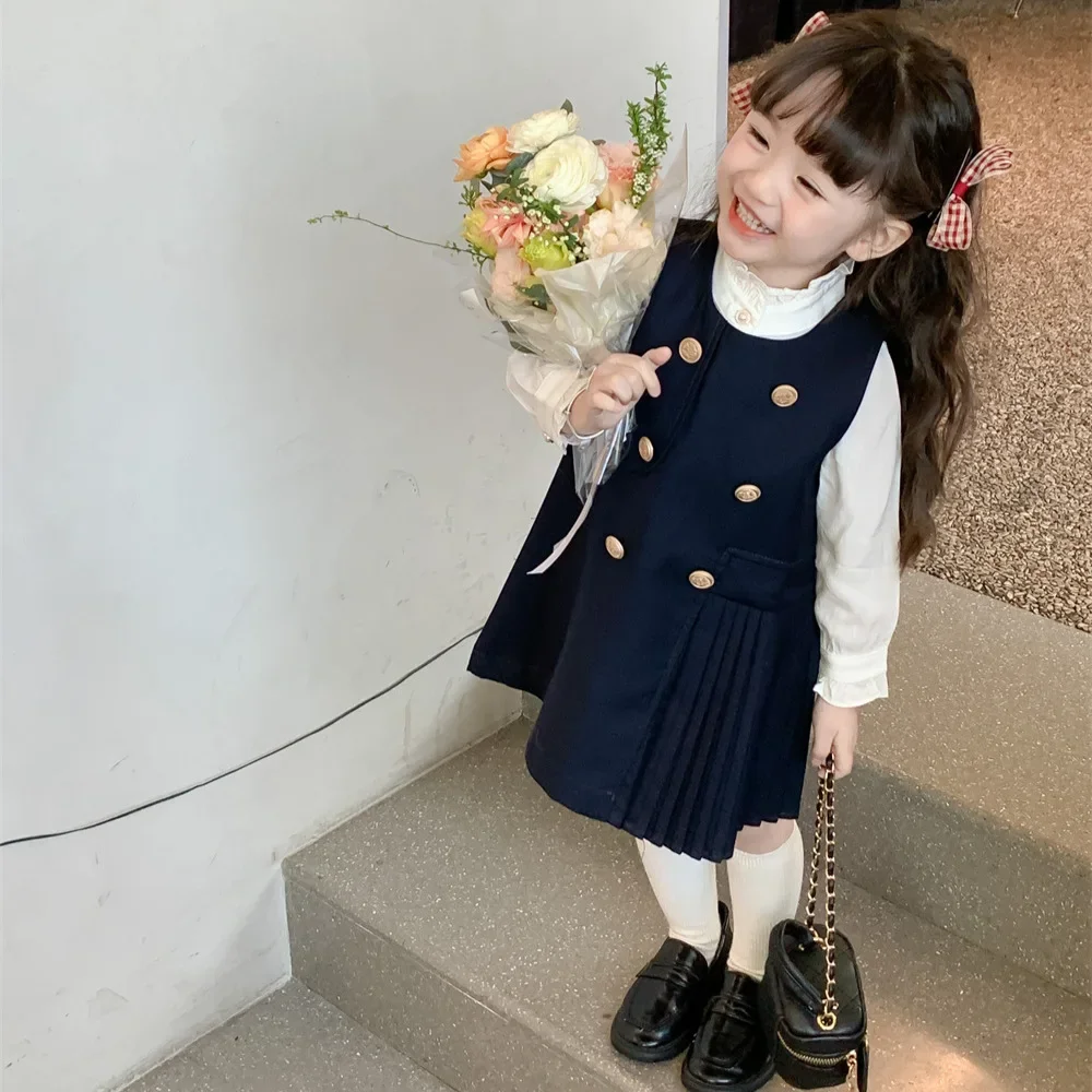 Girl Vest Dress Autumn 2024 New Academic Baby White Shirt Casual Simple Fashion Sweet Korean Active Vintage Cute Soft Comfort
Girl Vest Dress Autumn 2024 New Academic Baby White Shirt Casual Simple Fashion Sweet Korean Active Vintage Cute Soft Comfort