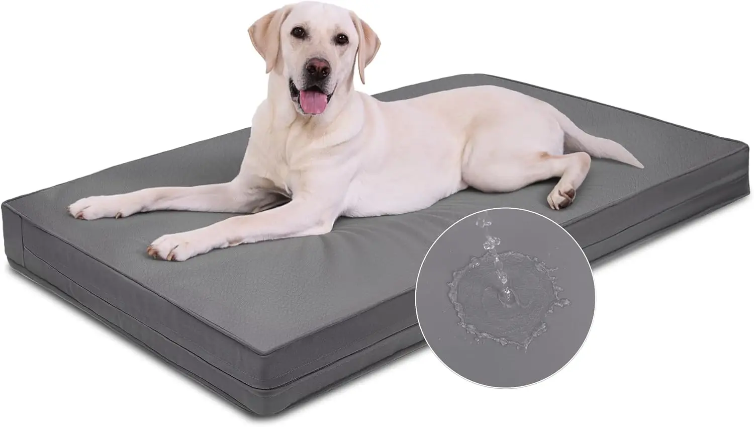 Waterproof Outdoor Dog Bed, Jumbo 54" Crate Pad with Removable Cover, Anti-Slip Foam Pet Bed Grey
Waterproof Outdoor Dog Bed, Jumbo 54" Crate Pad with Removable Cover, Anti-Slip Foam Pet Bed Grey