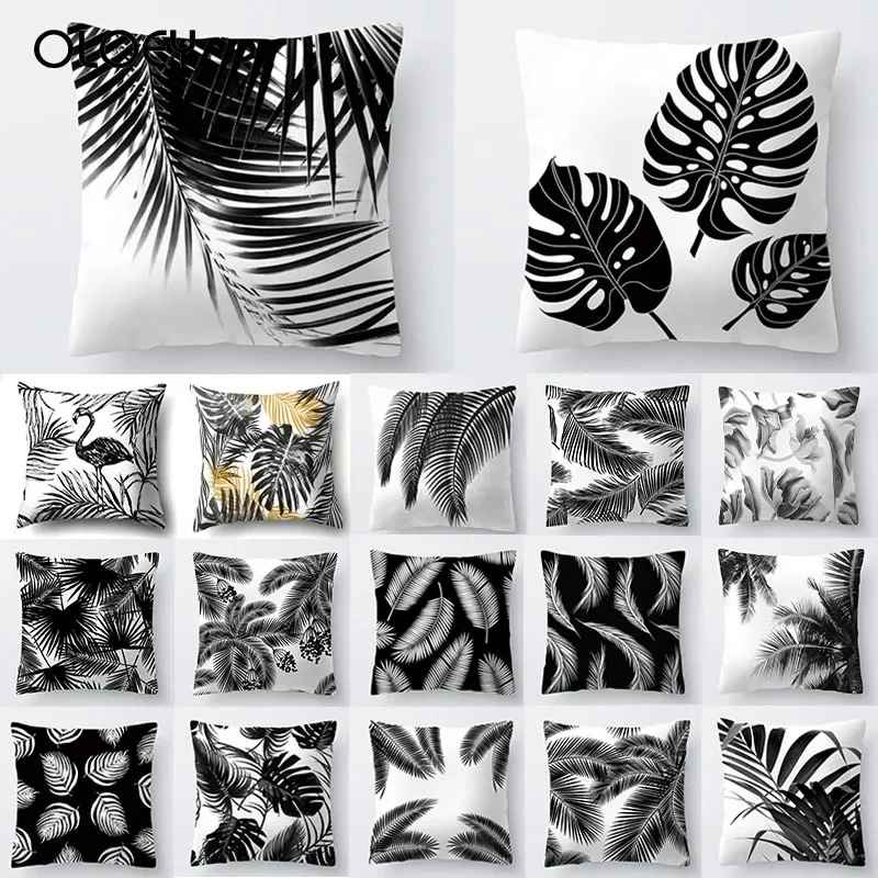 Nordic Decoration Home Tropical Decoration Pillow Black White Plant Leaves Decor for Home Throw Pillow Hotel Car Decoration ..
Nordic Decoration Home Tropical Decoration Pillow Black White Plant Leaves Decor for Home Throw Pillow Hotel Car Decoration ..