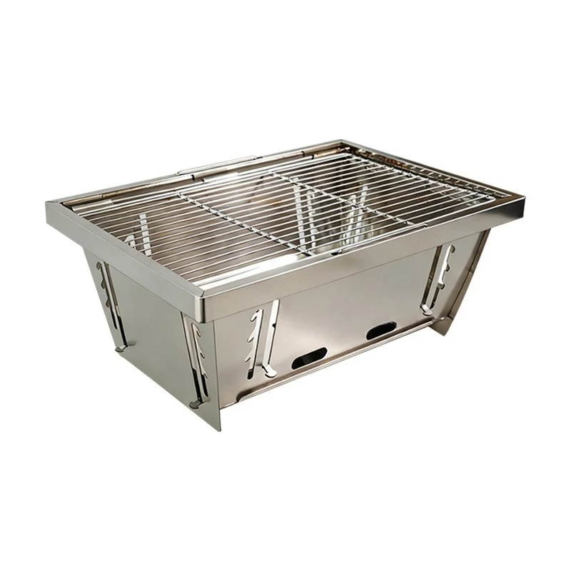 Outdoor stainless steel grill thickened charcoal grill portable folding stove
Outdoor stainless steel grill thickened charcoal grill portable folding stove