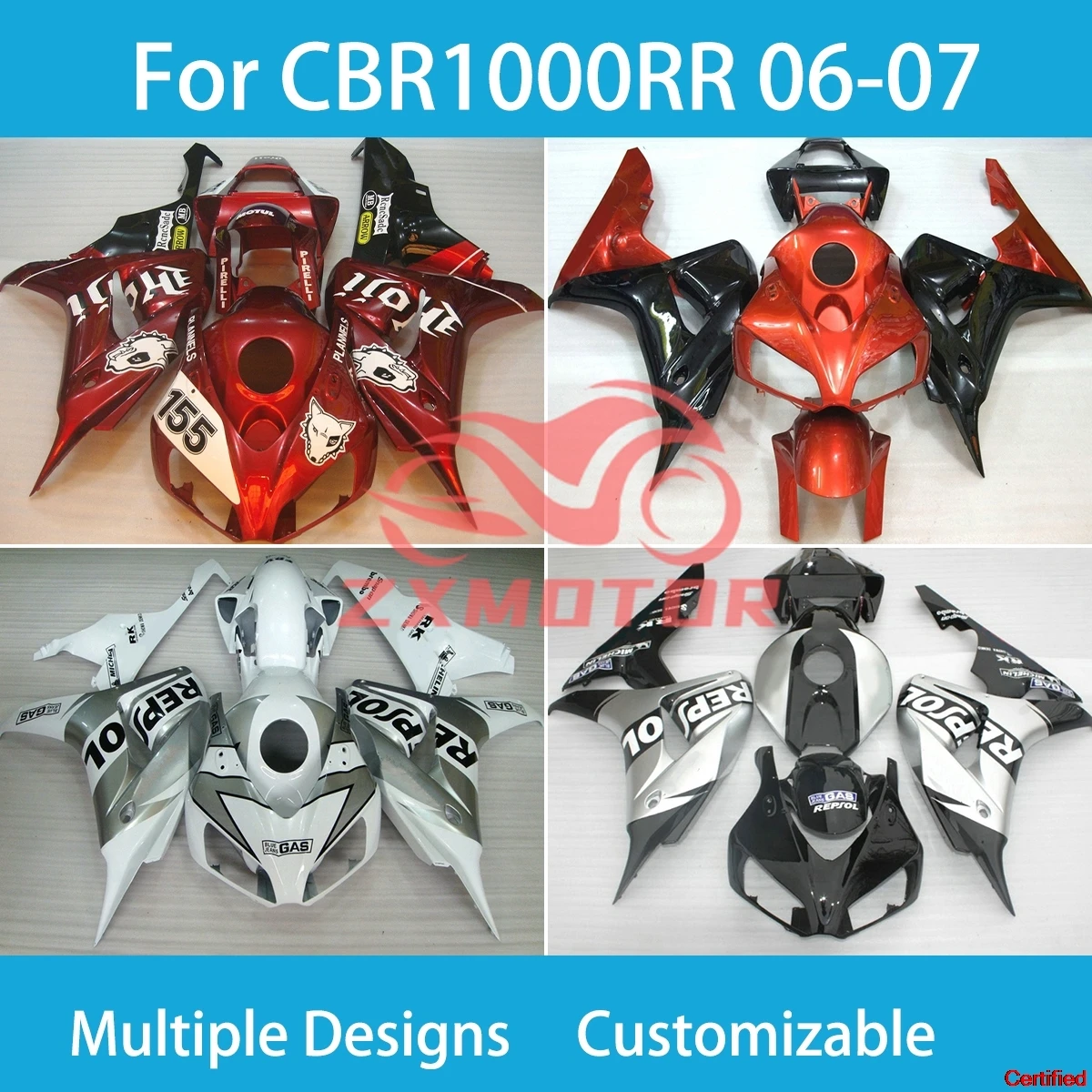 New CBR1000RR 2006 2007 Plastic Fairings for Honda CBR1000RR 06 07 Motorcycle Body Parts Full Set Fairing Kit
New CBR1000RR 2006 2007 Plastic Fairings for Honda CBR1000RR 06 07 Motorcycle Body Parts Full Set Fairing Kit