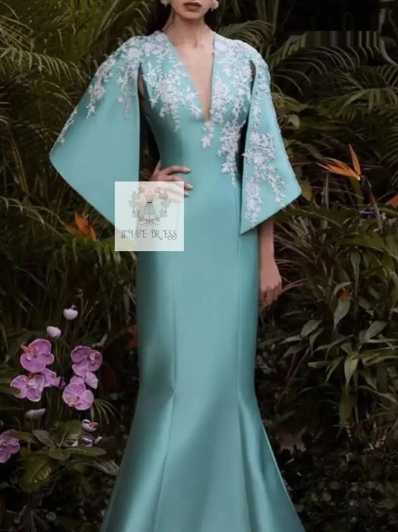 Customized Elegant Vintage Sweet Green Mermaid Applique V-Neck Customize Formal Occasion Prom Dress Evening Party Gowns2025
Customized Elegant Vintage Sweet Green Mermaid Applique V-Neck Customize Formal Occasion Prom Dress Evening Party Gowns2025