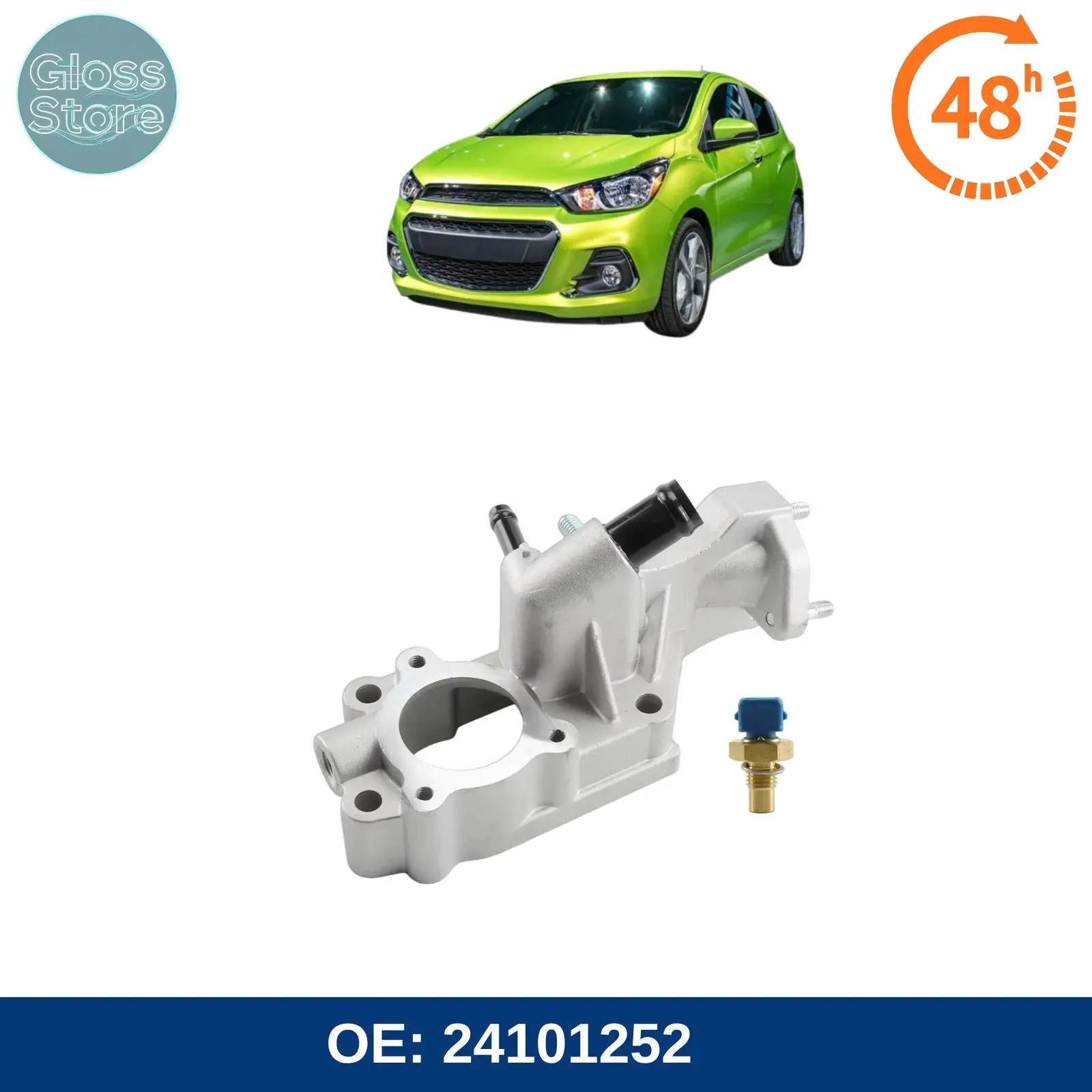 24101252 96437895 Water Supply C/Sensor Thermostat Housing for 2011-2017 Chevrolet Spark 1.2L Car Accessories
24101252 96437895 Water Supply C/Sensor Thermostat Housing for 2011-2017 Chevrolet Spark 1.2L Car Accessories