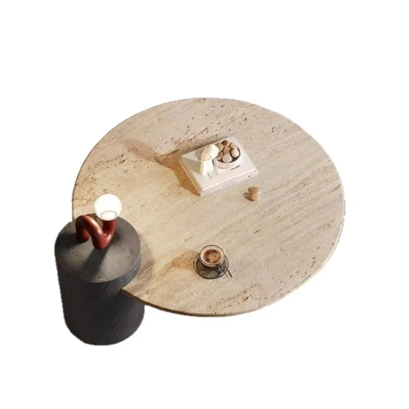 Wabi Sand Wind Round Light Luxury Natural Travertine Coffee Table Household Small Unit Small Round Tea Table
Wabi Sand Wind Round Light Luxury Natural Travertine Coffee Table Household Small Unit Small Round Tea Table
