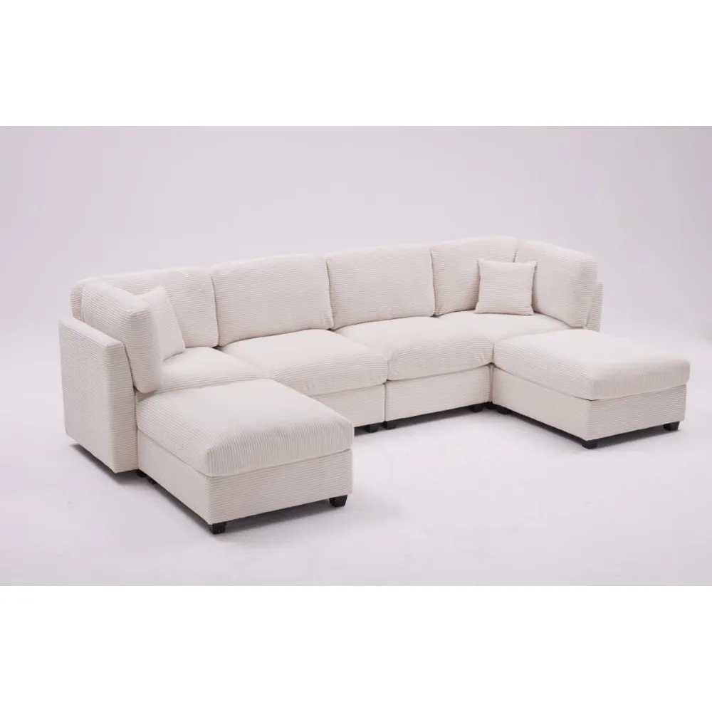 140 Inch Oversized Corduroy Modular Sectional Sofa, U Shaped Modular Couch with Storage, 6 Seat Convertible Corduroy Couch
140 Inch Oversized Corduroy Modular Sectional Sofa, U Shaped Modular Couch with Storage, 6 Seat Convertible Corduroy Couch