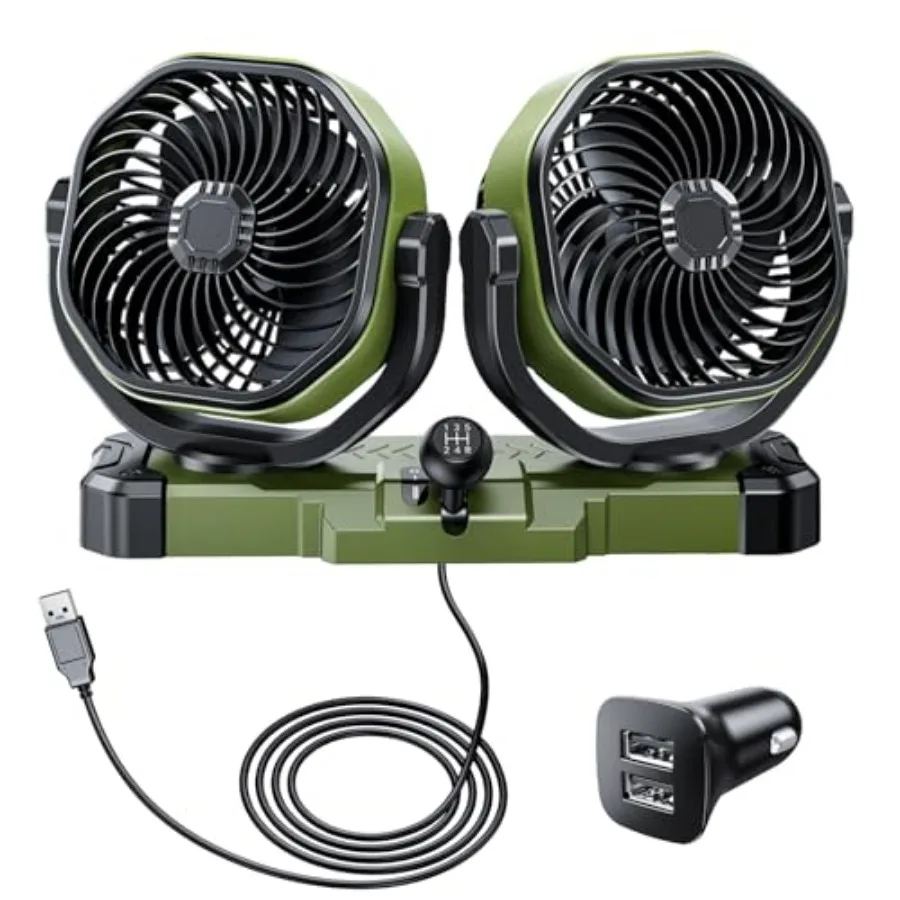 Dual Head Car Cooling Fan for Dashboard, DC 5V USB/ 12V/ 24V Universal Cigarette Lighter Plug Car Fans That Blow Cold Air Coole
Dual Head Car Cooling Fan for Dashboard, DC 5V USB/ 12V/ 24V Universal Cigarette Lighter Plug Car Fans That Blow Cold Air Coole