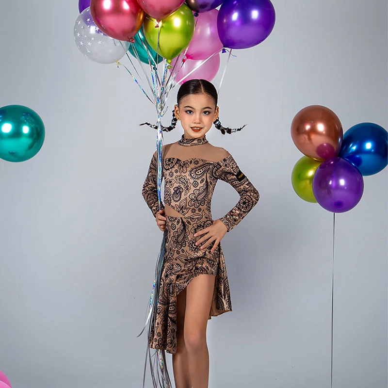 Children'S Long Sleeved Velvet Latin Dance Dress Ballroom Dance Competition Dresses Girls Party Dress Stage Practice Wear SL7493
Children'S Long Sleeved Velvet Latin Dance Dress Ballroom Dance Competition Dresses Girls Party Dress Stage Practice Wear SL7493