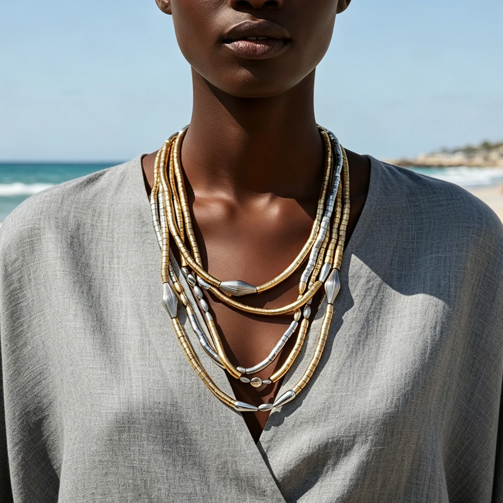 ZAA Vintage CCB Beaded Chain Necklace for Women Multilayer Neck Jewelry Summer Beach Party Accessories 2026 Trend
ZAA Vintage CCB Beaded Chain Necklace for Women Multilayer Neck Jewelry Summer Beach Party Accessories 2026 Trend