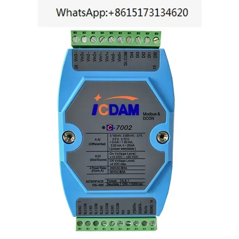 Shouying C-7002 4-channel analog input, 5-channel digital input, and 4-channel relay output module
Shouying C-7002 4-channel analog input, 5-channel digital input, and 4-channel relay output module