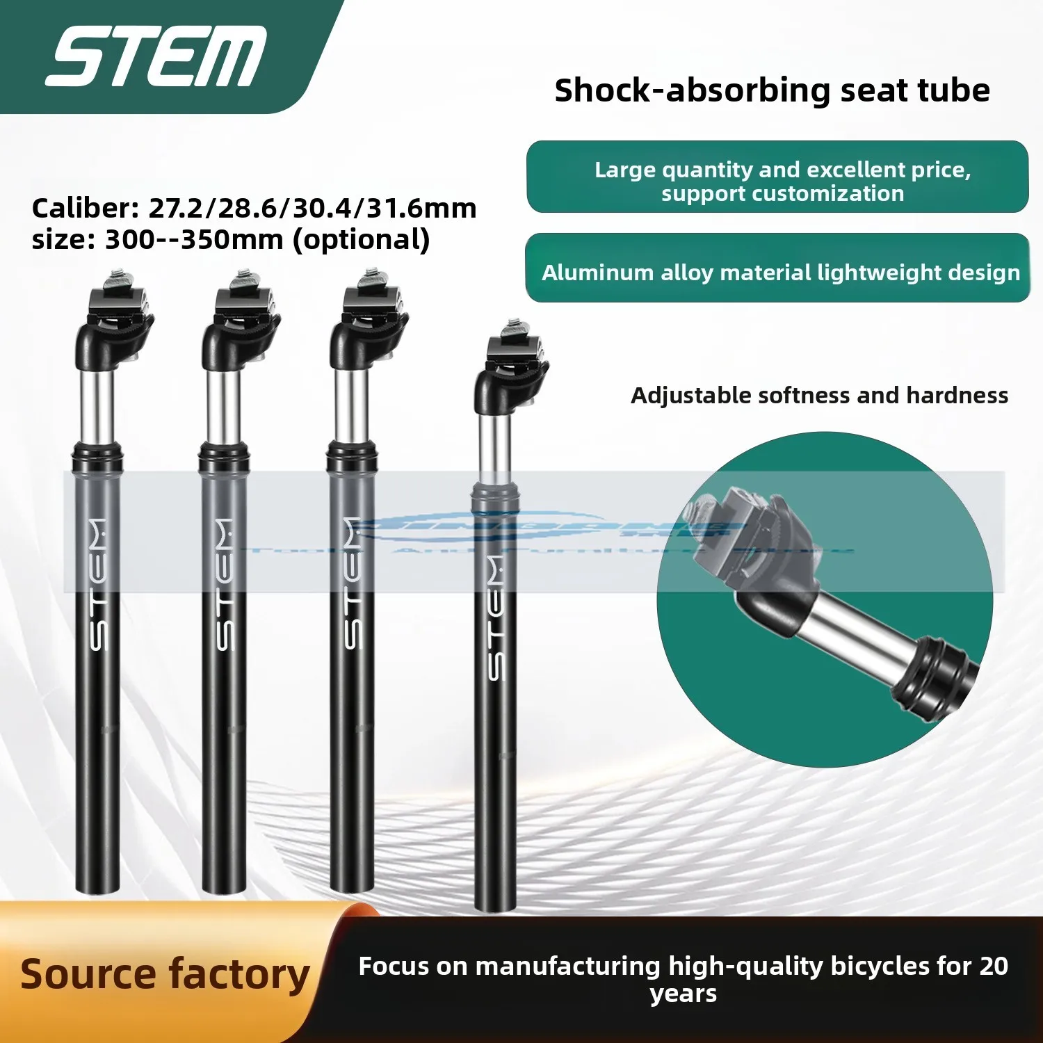 STEM lift seat tube, mountain bike lift seat tube Aluminum alloy manual oil pressure 30.9/31
STEM lift seat tube, mountain bike lift seat tube Aluminum alloy manual oil pressure 30.9/31