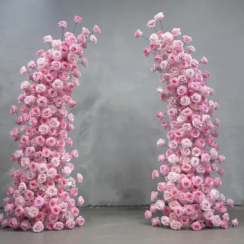 High Quality Handmade Artificial Silk Pink Rose Arch Floral Backdrop Flower Pillars Wedding Graduation Christmas Mother's Day
High Quality Handmade Artificial Silk Pink Rose Arch Floral Backdrop Flower Pillars Wedding Graduation Christmas Mother's Day