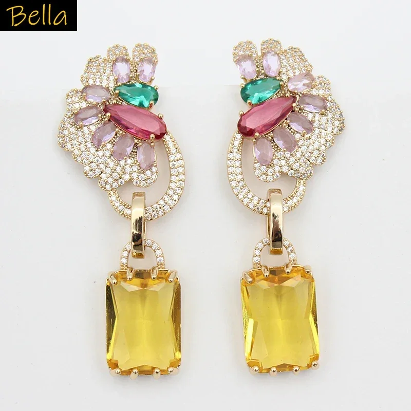 Women Earrings Yellow Block Drop Long Dangle Earrings Evening Party Elegant Shiny Wedding Jewelry Gift Female
Women Earrings Yellow Block Drop Long Dangle Earrings Evening Party Elegant Shiny Wedding Jewelry Gift Female