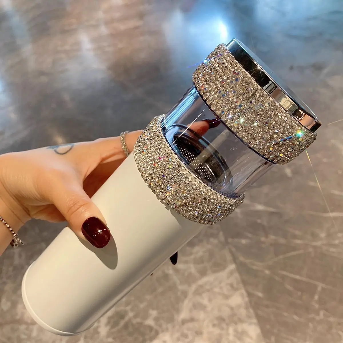 Smart Thermos Cup Tea Separation Tea Cup Diamond Water Cup High Value
Smart Thermos Cup Tea Separation Tea Cup Diamond Water Cup High Value