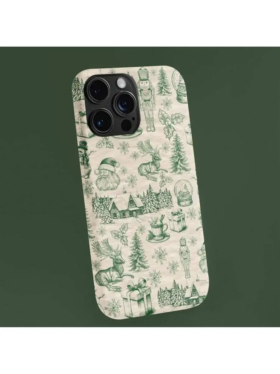Vintage Green Christmas Pattern Hard Phone Case Tough Two Piece Cover
Vintage Green Christmas Pattern Hard Phone Case Tough Two Piece Cover