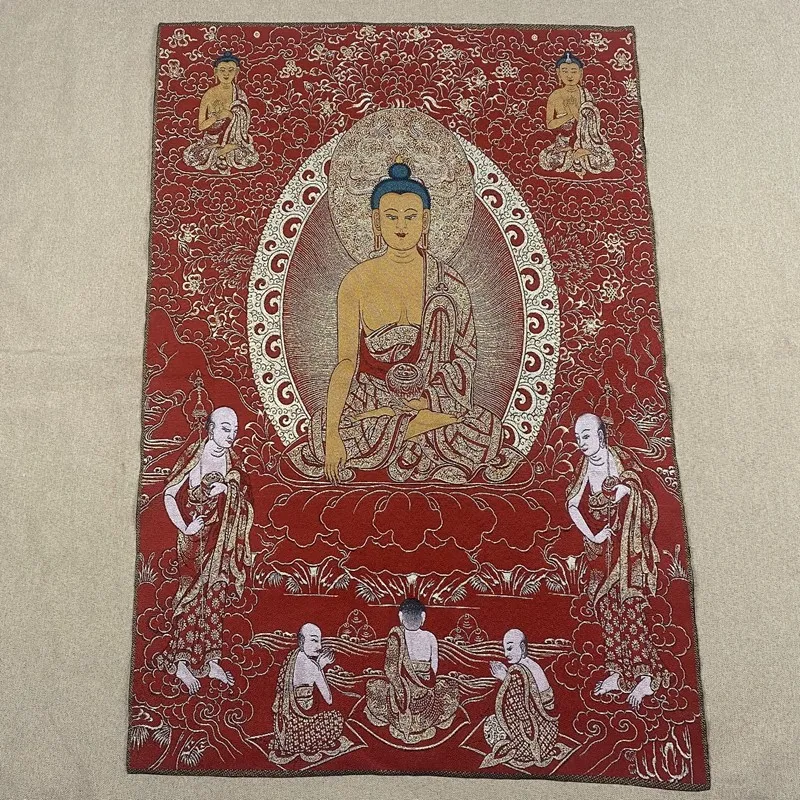 Tangka Nepalese Embroidery Silk Painting Buddha Statue Shakyamuni Wall Decoration Painting Buddha Hall Cloth Painting Mural
Tangka Nepalese Embroidery Silk Painting Buddha Statue Shakyamuni Wall Decoration Painting Buddha Hall Cloth Painting Mural