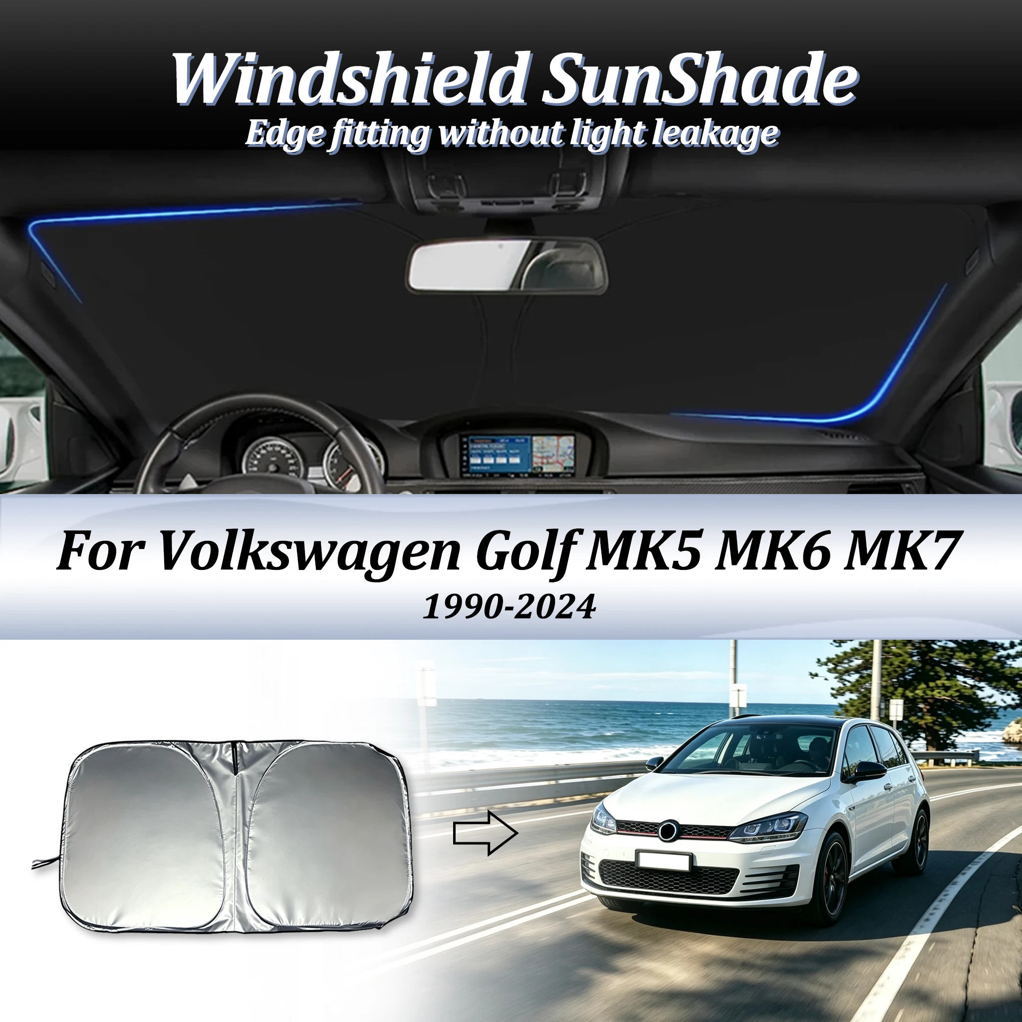 Car Windshield Sun Shade For Volkswagen Golf MK5/6/7 1990-2024 Sunshade Sun Visor Foldable Anti-UV Heat Shield Auto Accessories
Car Windshield Sun Shade For Volkswagen Golf MK5/6/7 1990-2024 Sunshade Sun Visor Foldable Anti-UV Heat Shield Auto Accessories