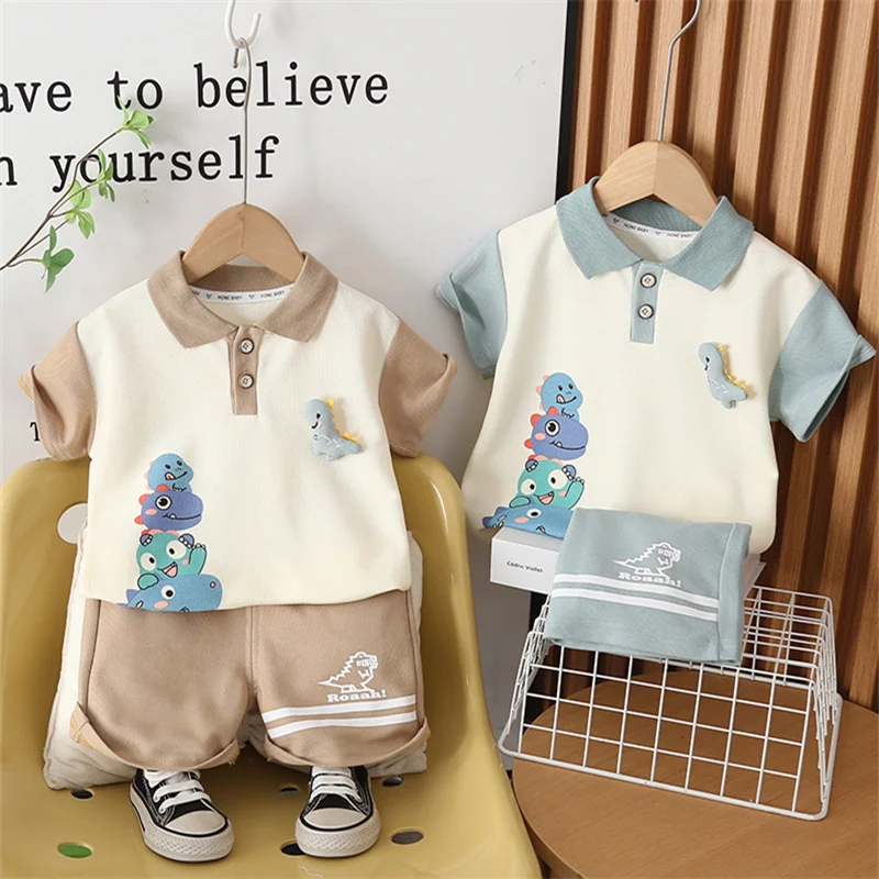 Boys Summer Dinosaur-Print Set Children Casual Top+Shorts 2Pc Outfits Kids 2026 New Arrival Stylish Lightweight Clothing Suit
Boys Summer Dinosaur-Print Set Children Casual Top+Shorts 2Pc Outfits Kids 2026 New Arrival Stylish Lightweight Clothing Suit