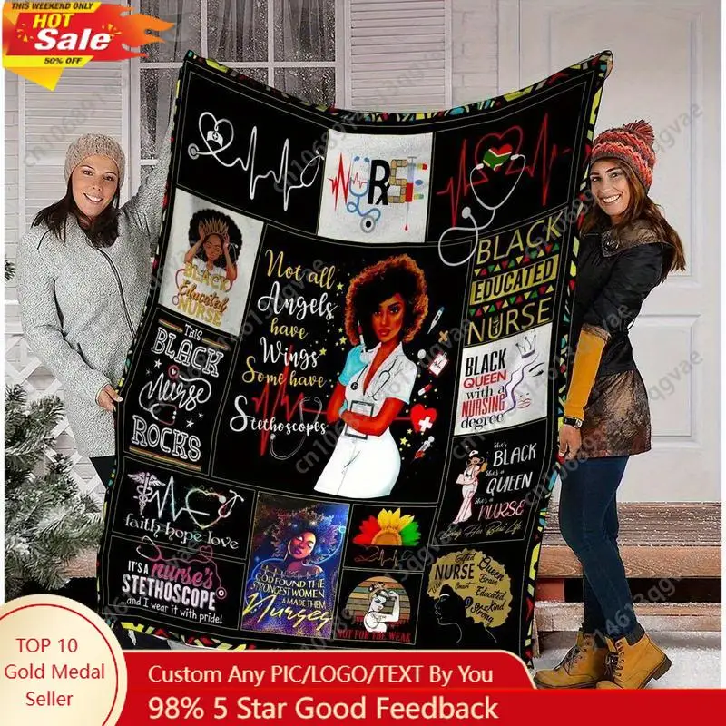 Nurse Life Theme Machine Reversible Nurse Theme Blanket Black Educated Washable Polyester Knit Vibrant Digit
Nurse Life Theme Machine Reversible Nurse Theme Blanket Black Educated Washable Polyester Knit Vibrant Digit