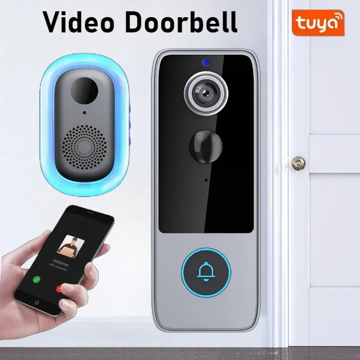 Tuya Outdoor Wireless Doorbell Camera HD Video Motion Detection Weatherproof Real-time Two-way Intercom Digital Door Peephole 
Tuya Outdoor Wireless Doorbell Camera HD Video Motion Detection Weatherproof Real-time Two-way Intercom Digital Door Peephole