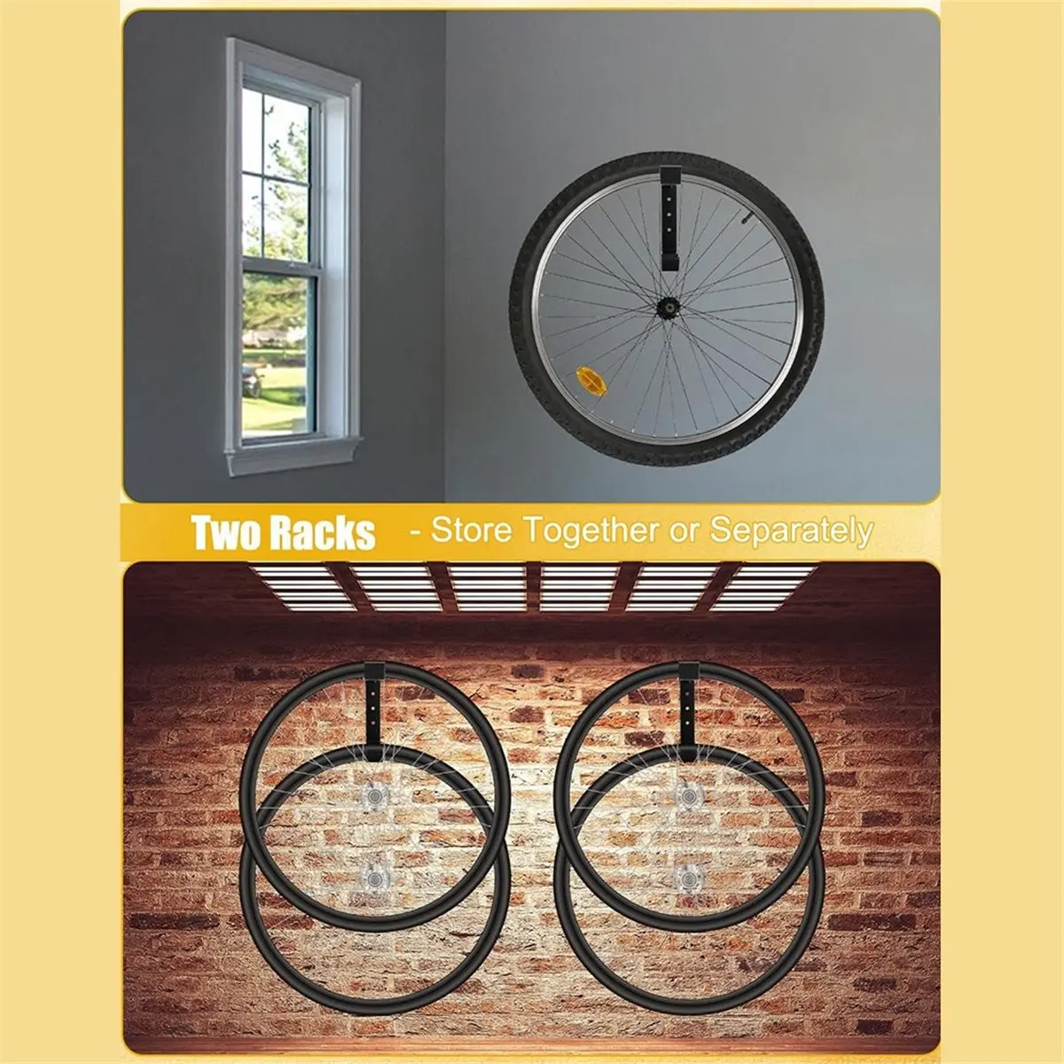 (ABHW) 2 Pack Bike Wheel Rack Wall Mount ,Vertical Bicycle Wheel Storage Hanger Holder for Garage, Indoor Spare Tire Wheelset
(ABHW) 2 Pack Bike Wheel Rack Wall Mount ,Vertical Bicycle Wheel Storage Hanger Holder for Garage, Indoor Spare Tire Wheelset