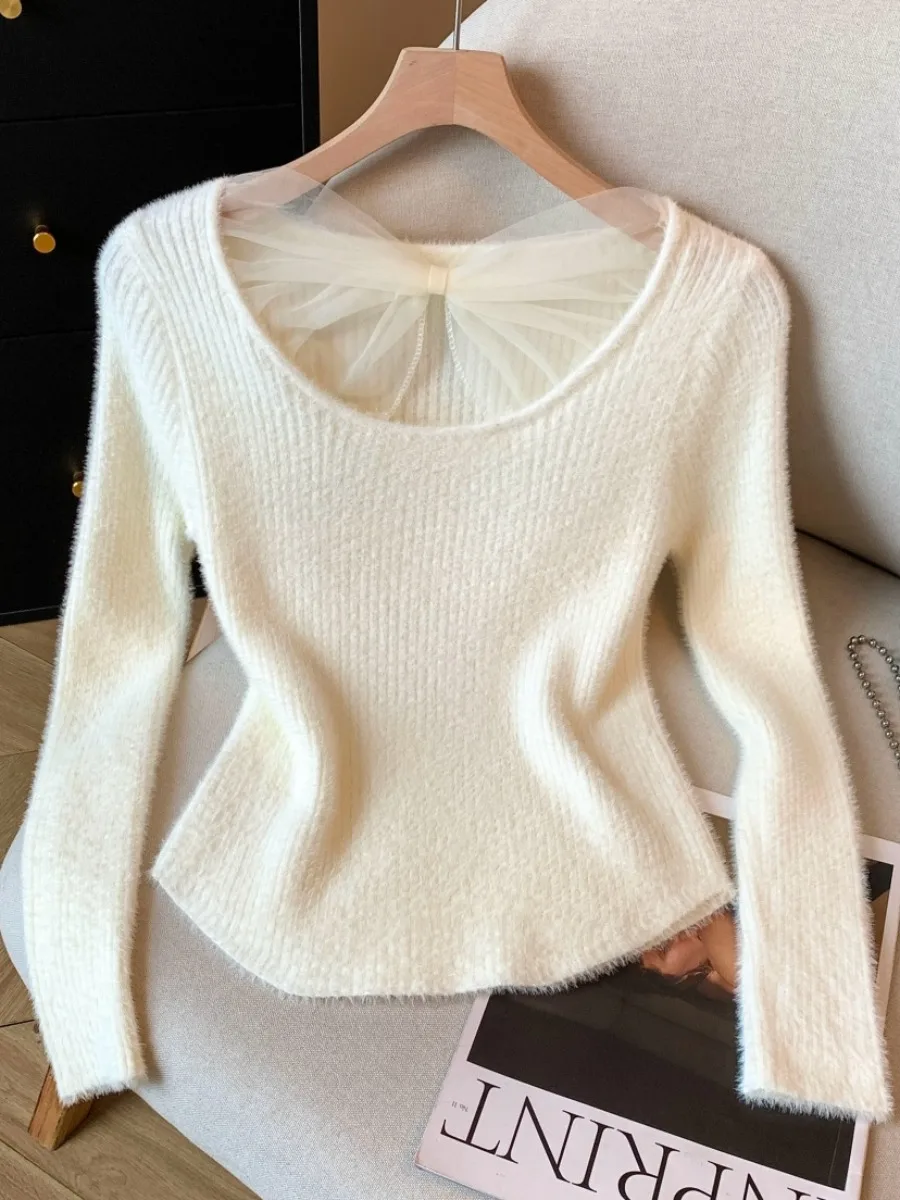 Мягкий женский вязаный свитер из норки и бархата Self-Kee Sle, корейская версия, облегающий теплый топ на осень и зиму
Мягкий женский вязаный свитер из норки и бархата Self-Kee Sle, корейская версия, облегающий теплый топ на осень и зиму