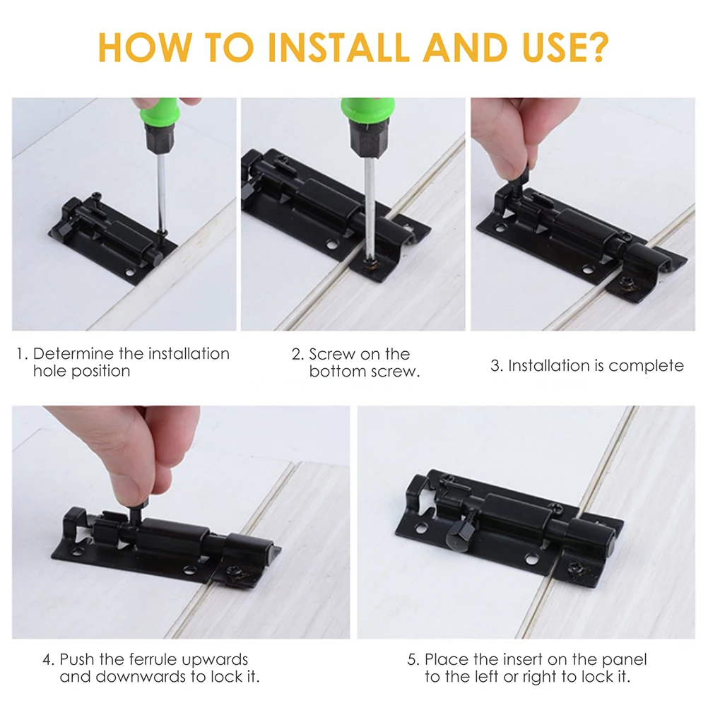 2Sets Stainless Steel Sliding Door Bolt Lock Heavy Duty Barrel Latches for Interior Exterior Security and Privacy
2Sets Stainless Steel Sliding Door Bolt Lock Heavy Duty Barrel Latches for Interior Exterior Security and Privacy