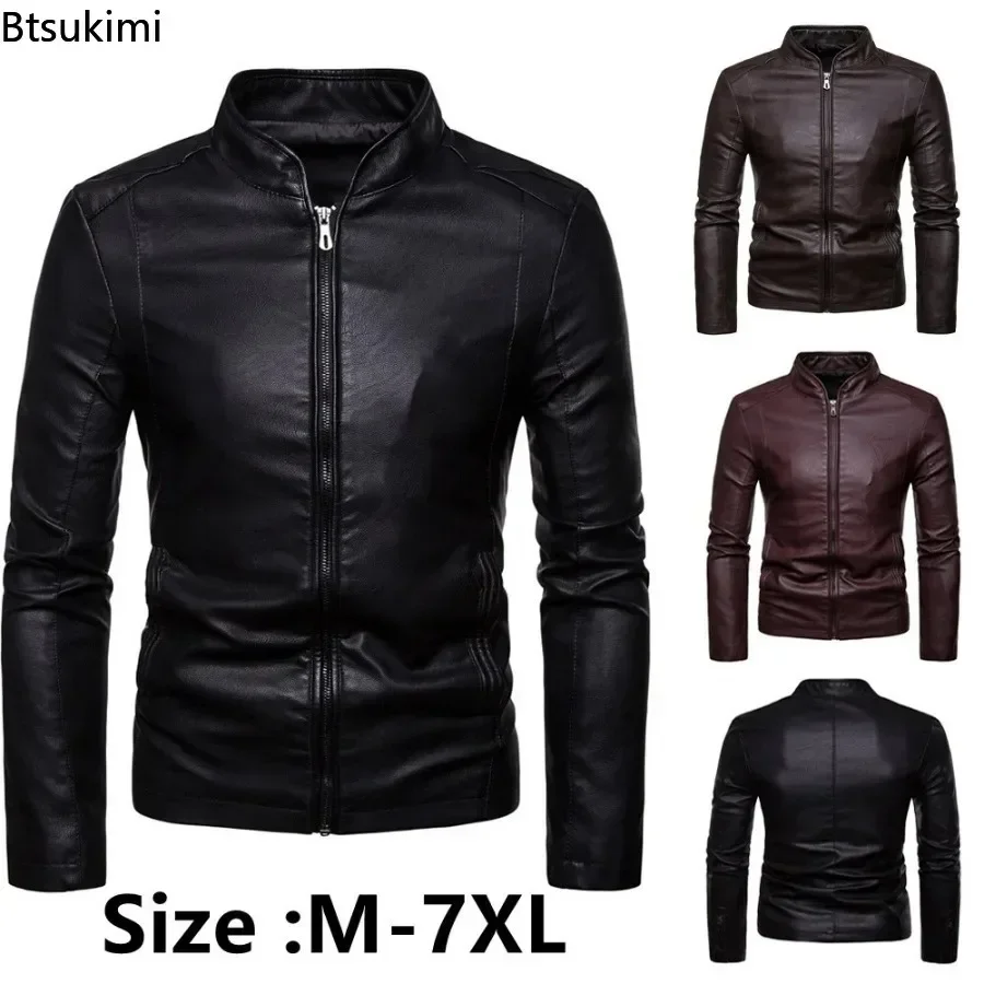 2025 Autumn Winter Men's Fashion Stand-up Collar Leather Jacket Solid Long-Sleeved High-Quality Jacket Male Faux Leather Jacket
2025 Autumn Winter Men's Fashion Stand-up Collar Leather Jacket Solid Long-Sleeved High-Quality Jacket Male Faux Leather Jacket