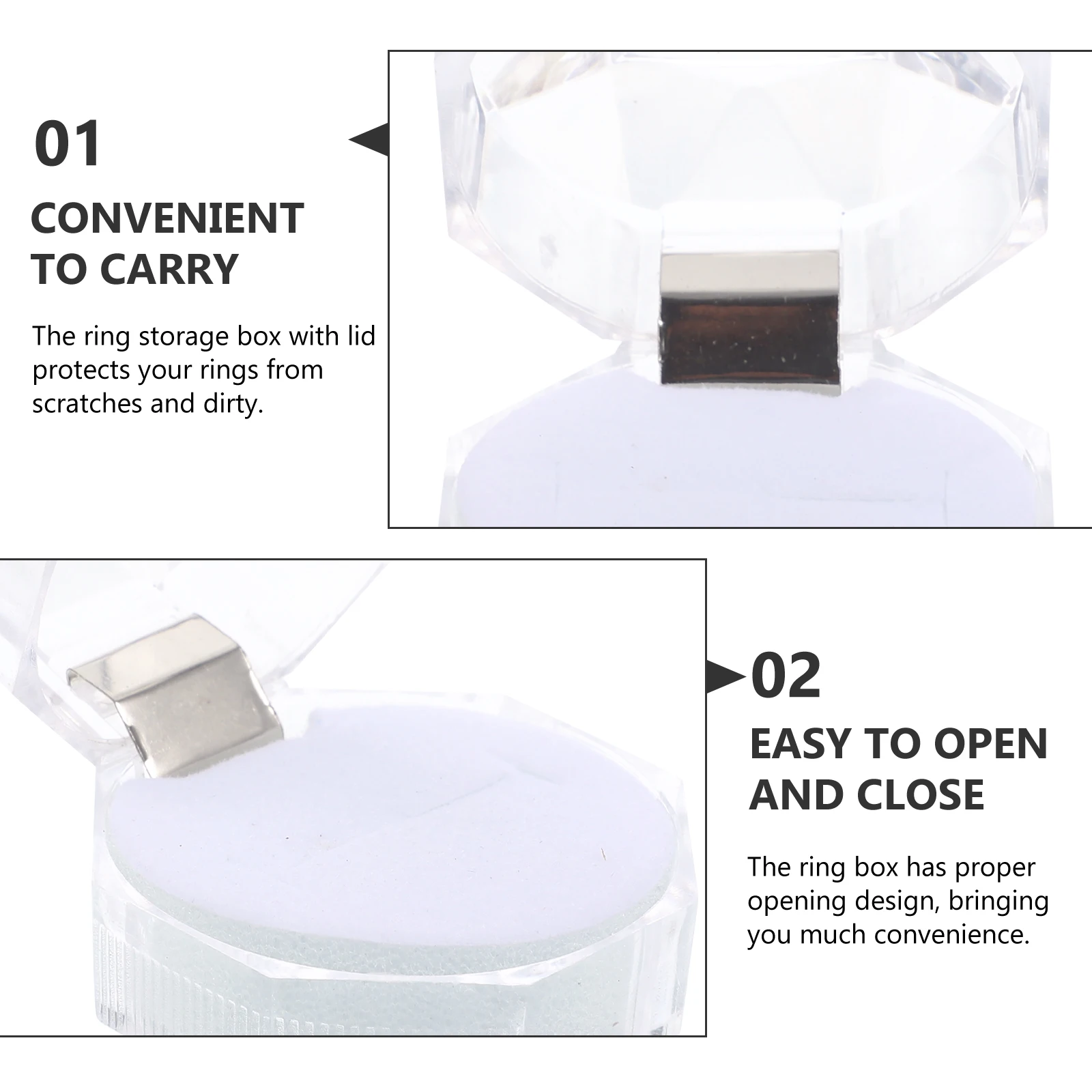 20 Pcs Ring Box Wedding Decor Jewellery Organizers Glass Jewelry Case Boxes Sponge for Proposal Bride
20 Pcs Ring Box Wedding Decor Jewellery Organizers Glass Jewelry Case Boxes Sponge for Proposal Bride