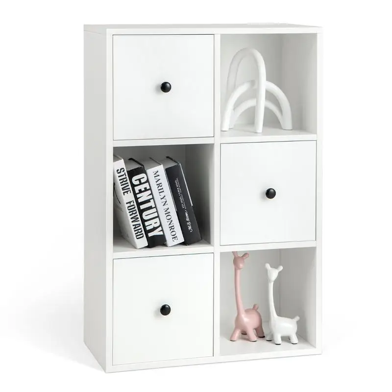 3-Tier Bookcase with Anti-toppling Device for Living Room-White
3-Tier Bookcase with Anti-toppling Device for Living Room-White
