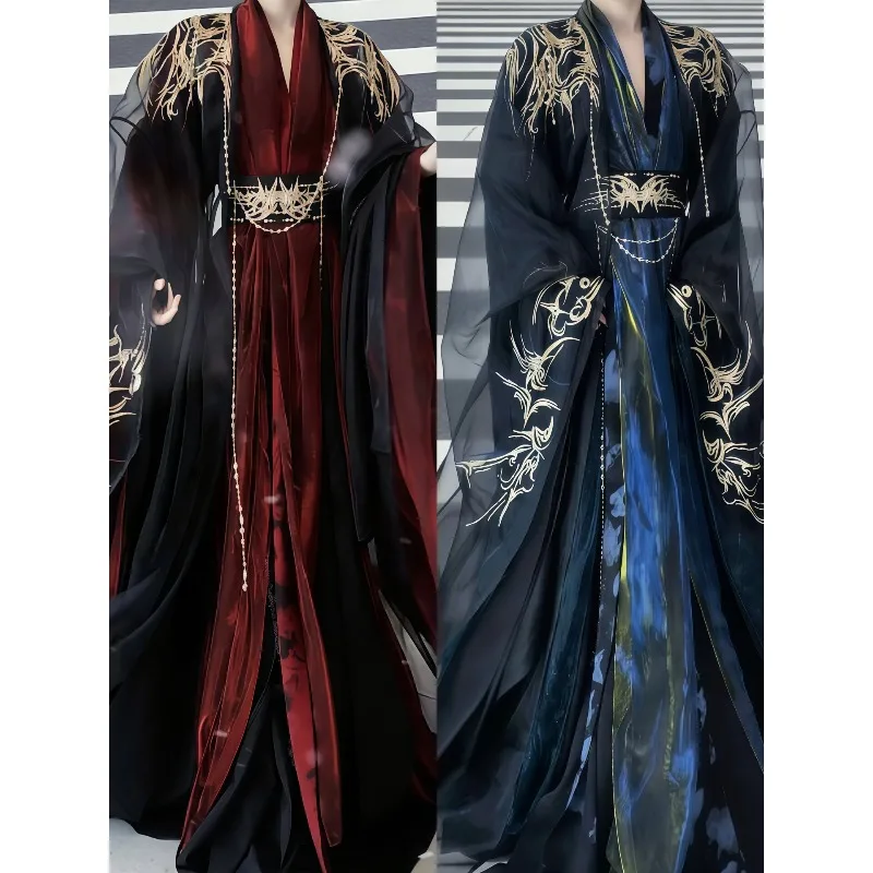 Hanfu men's and women's same heavy industry embroidered big-sleeved shirt Wei Jinfeng ancient costume martial arts style
Hanfu men's and women's same heavy industry embroidered big-sleeved shirt Wei Jinfeng ancient costume martial arts style