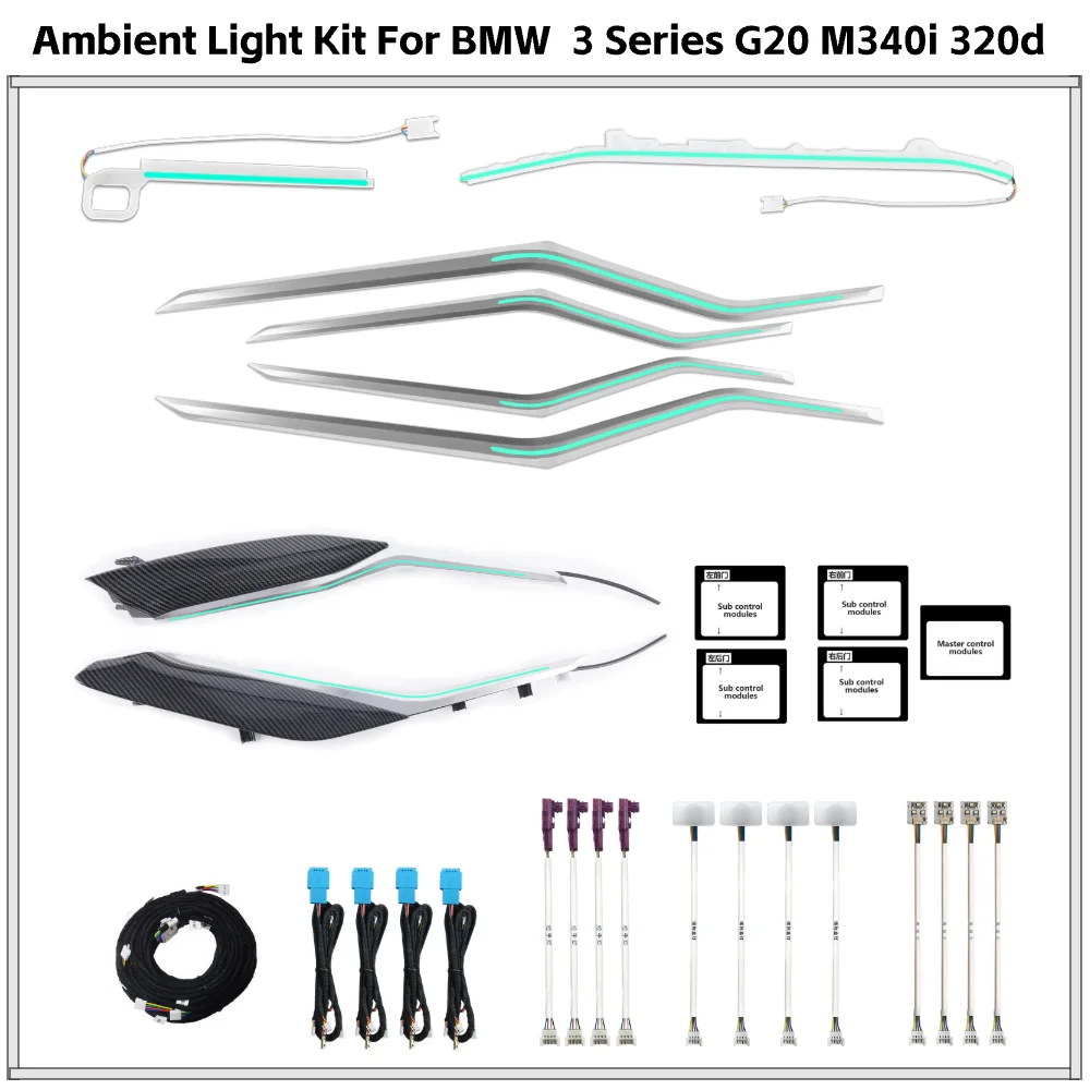 APP Controlled 10 Color LED Ambient Lighting for BMW 3 Series G20 M340i 320i 330i Interior Dashboard Door Strip Upgrade Kit
APP Controlled 10 Color LED Ambient Lighting for BMW 3 Series G20 M340i 320i 330i Interior Dashboard Door Strip Upgrade Kit