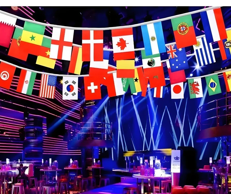 Top 48 teams in 2026, 14 meters, 20 meters, 29 meters, string flags, colorful flags, bar party fan decorations
Top 48 teams in 2026, 14 meters, 20 meters, 29 meters, string flags, colorful flags, bar party fan decorations