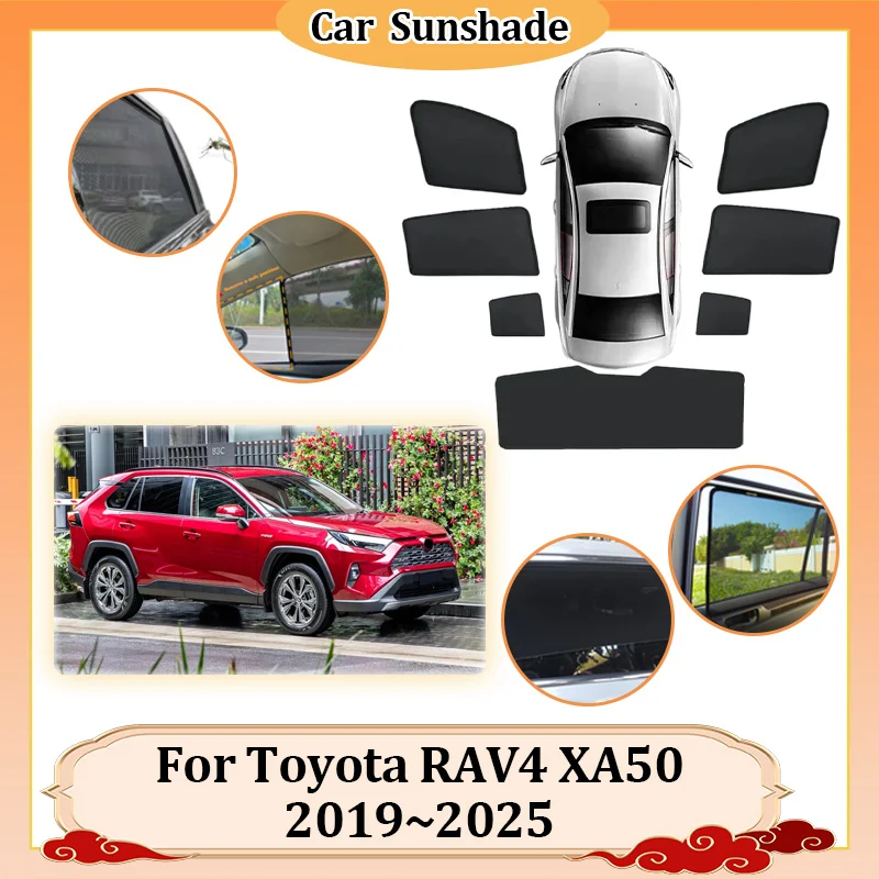 For Toyota RAV4 XA50 2019~2025 Car Mesh Sunshade Sunscreen Sun Visor Magnetic Window Privacy Curtains Shading Auto Accessories
For Toyota RAV4 XA50 2019~2025 Car Mesh Sunshade Sunscreen Sun Visor Magnetic Window Privacy Curtains Shading Auto Accessories
